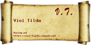 Visi Tilda névjegykártya